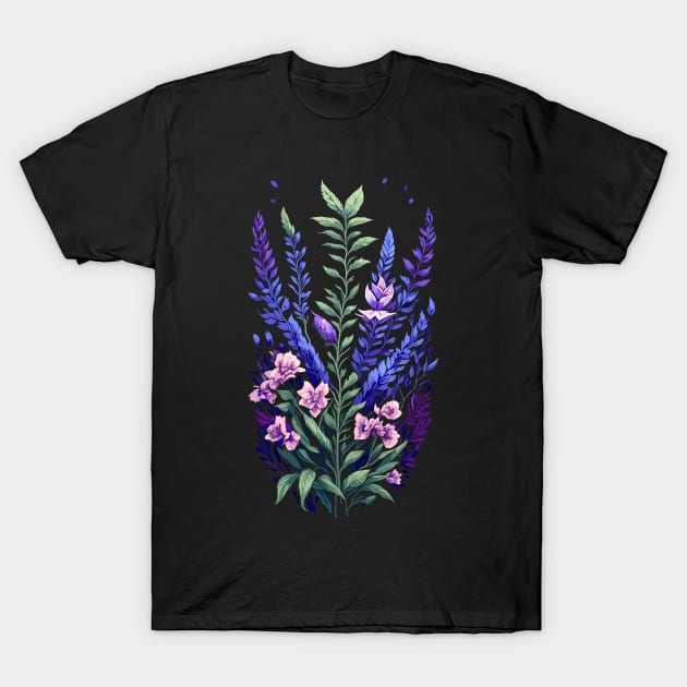 Sage Flowers, Herbs Design T-Shirt by craftydesigns